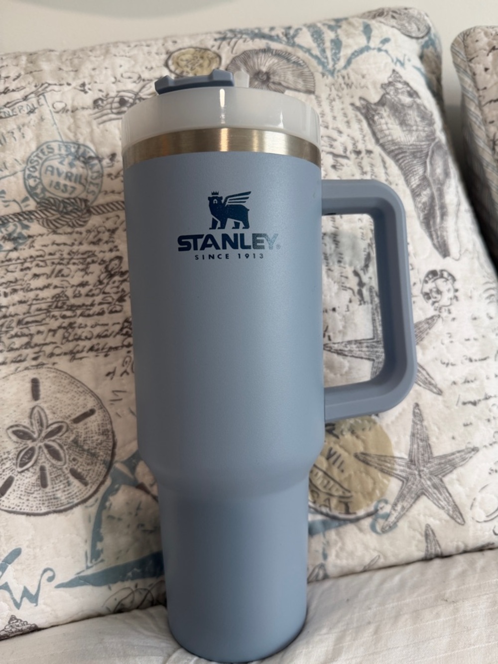 Stanley Travel Mug in Light Blue with Handle